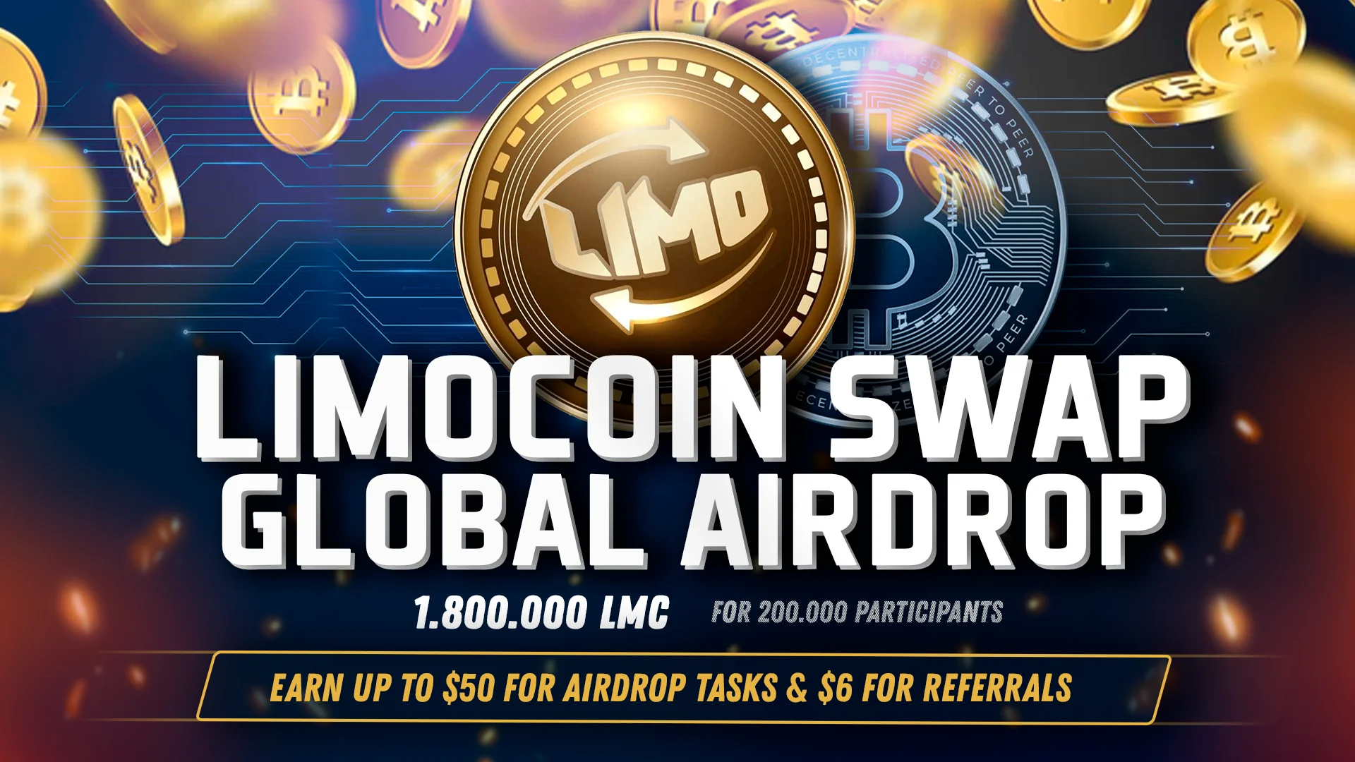 Limocoin Airdrop of 2021 » Claim free LMC SWAP Tokens » freeairdrop.io